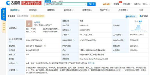 讯飞数码关联公司注册资本大幅提升至8000万，加速计算机软件开发业务布局